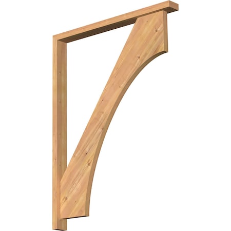 Westlake Block Smooth Bracket W/ Offset Brace, Western Red Cedar, 3 1/2W X 36D X 48H